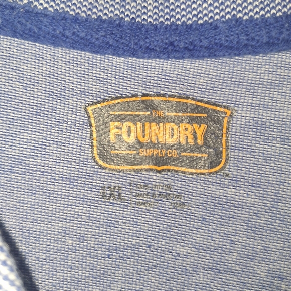 Foundry Heathered Blue and Light Blue Polo Shirts In A Size 4XL. Casual, Summer - Picture 6 of 11
